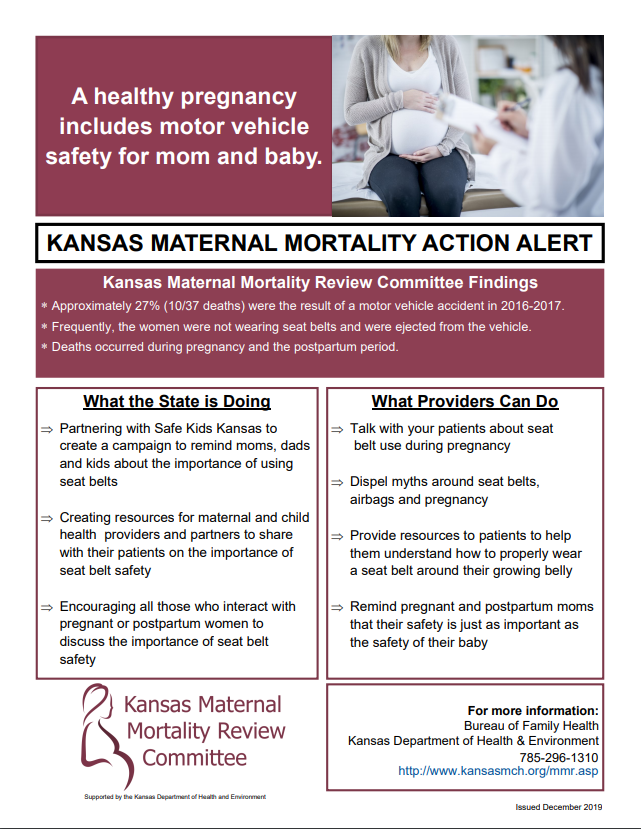 Seatbelt safety during pregnancy action alert